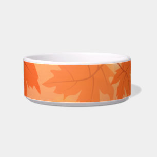 Autumn design with maple leaves and bokeh effect voerbakje