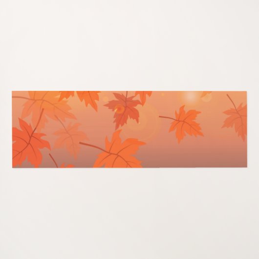 Autumn design with maple leaves and bokeh effect   yogamat (Achterkant (horizontaal))