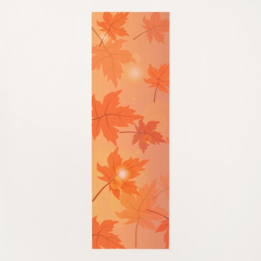 Autumn design with maple leaves and bokeh effect   yogamat (Voorkant)