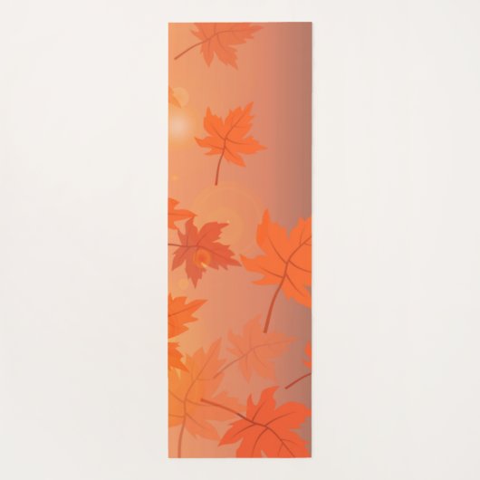 Autumn design with maple leaves and bokeh effect   yogamat (Achterkant)