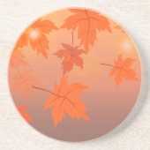 Autumn design with maple leaves and bokeh effect zandsteen onderzetter (Voorkant)