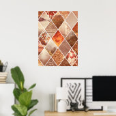 Autumn Diamond Pattern Poster (Thuiskantoor)