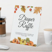Autumn Diaper Raffle Pompoen Foliage Herfst Reclamebord Met Voetstuk (Insitu)