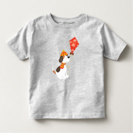 Autumn Dog, Cute Dog, Dog with Kite, Scarf, Pet Kinder Shirts