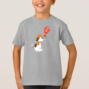 Autumn Dog, Cute Dog, Dog with Kite, Scarf, Pet T-shirt