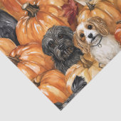 Autumn Dogs in a Pumpkin Patch Halloween Tissuepapier (Detail)