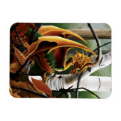 Autumn Dragon Sinaasappel Green Fantasy Magneet (Horizontaal)