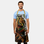 Autumn Dragon Sinaasappel Green Fantasy Schort (Gedragen)