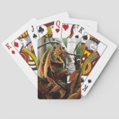 Autumn Dragon Sinaasappel Green Fantasy Speelkaarten (Achterkant)