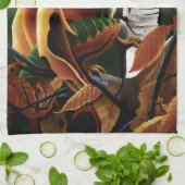 Autumn Dragon Sinaasappel Green Fantasy Theedoek (Gevouwen)