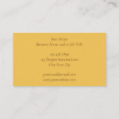 Autumn Dragon Sinaasappel Green Fantasy Visitekaartje (Achterkant)