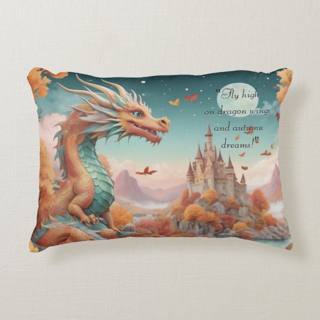 Autumn Dragon Starry Dreams Castle Accent Kussen (Voorkant)