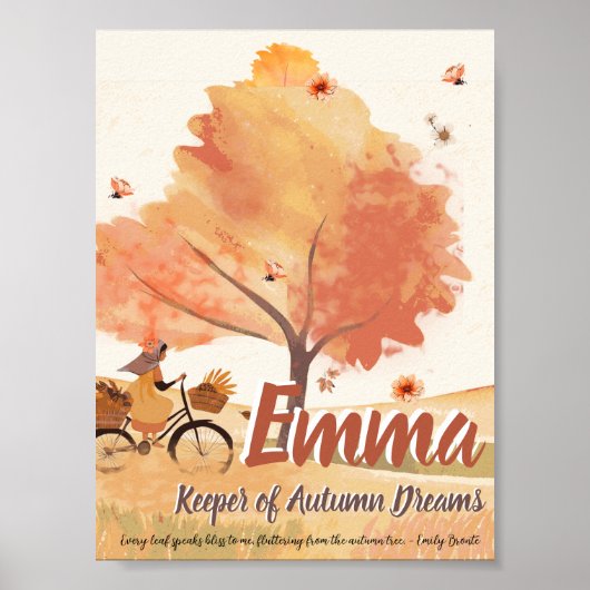 Autumn Dreams Girls - Gepersonaliseerde kunst Post Poster (Voorkant)