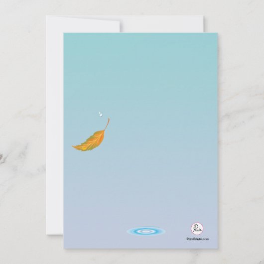 Autumn Drizzle Invitation Kaart (Achterkant)