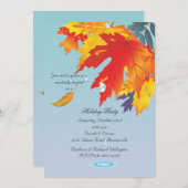 Autumn Drizzle Invitation Kaart (Voorkant / Achterkant)