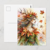 Autumn Dryad Fairycore Herfst Esthetisch Briefkaar Briefkaart (Voorkant / Achterkant)