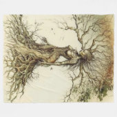 Autumn Dryad - Tranquiliteit Fleece Deken (Voorkant (Horizontaal))