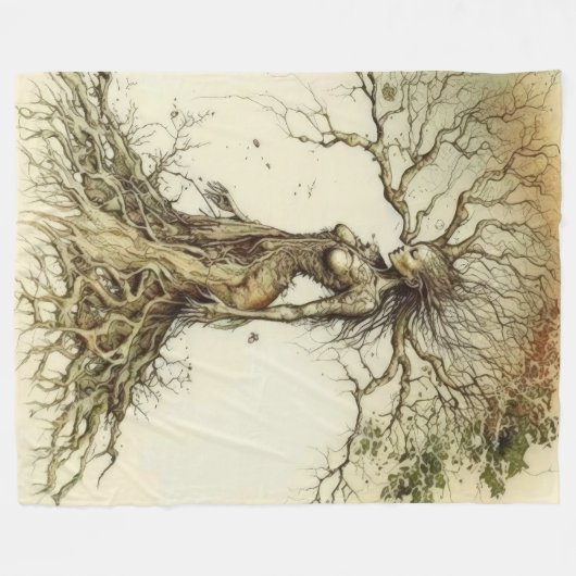 Autumn Dryad - Tranquiliteit Fleece Deken (Voorkant (Horizontaal))