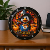Autumn Duck Welcome Sign Grote Klok
