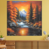 Autumn Dusk 01 Canvas Afdruk (Insitu (Woonkamer))
