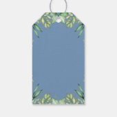 Autumn Dusty Blue Pumpkin Baby shower Dank u wel Cadeaulabel (Achterkant)