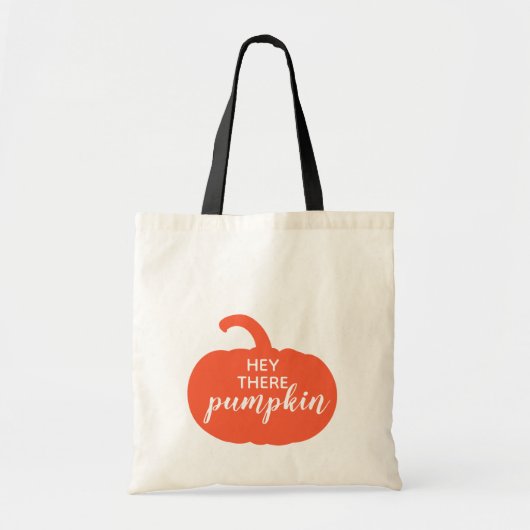 Autumn Dusty Sinaasappel Hey daar pomkin Tote Bag (Voorkant)