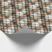 Autumn Earth Plaid Cadeaupapier (Hoek)