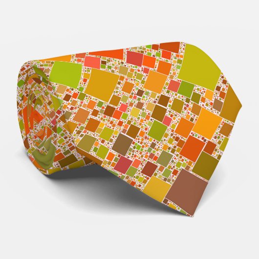 Autumn Echo-vertakt ontwerp van kunstwerk Stropdas (Opgerold)