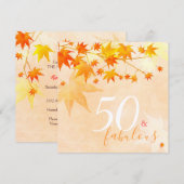 Autumn Elegance 50ste verjaardag Kaart (Voorkant / Achterkant)