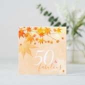 Autumn Elegance 50ste verjaardag Kaart (Staand voorkant)