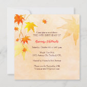 Autumn Elegance 50ste verjaardag Kaart (Achterkant)