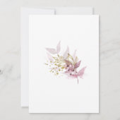 Autumn Elegance: een cranberry en gouden Vrijgezel Kaart (Achterkant)