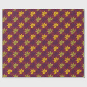 Autumn Elegance - Feestelijke herfstbladeren Cadeaupapier (Vlak)