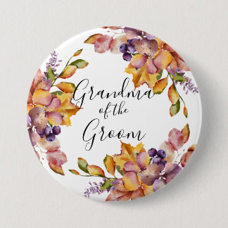 Autumn Elegance Grandma van de Groom Ronde Button 7,6 Cm