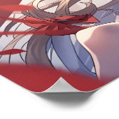 Autumn Elegance in Red and Black Poster (Hoek)