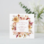 Autumn Elegance Thanksgiving uitnodiging (Staand voorkant)