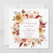 Autumn Elegance Thanksgiving uitnodiging (Voorkant)