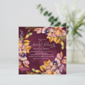 Autumn Elegance Vrijgezellenfeest Brunch Kaart (Staand voorkant)