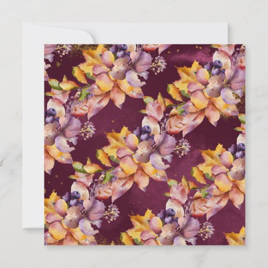 Autumn Elegance Vrijgezellenfeest Brunch Kaart (Achterkant)