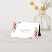 Autumn Elegance Waterverf Bloemen Plaatskaartje (Achterkant)