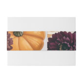 Autumn Elegance Wedding Invitation Belly Band Uitnodigingen Wikkel (Achterkant Voorbeeld)