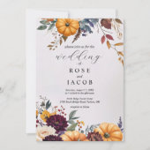 Autumn Elegance Wedding Invitation Kaart (Voorkant)