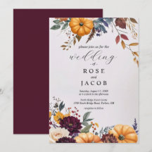 Autumn Elegance Wedding Invitation