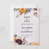 Autumn Elegance Wedding Save the Date Uitnodiging (Voorkant)