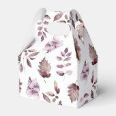 Autumn Elegant Purple Flowers Baby shower Bedankdoosjes (Achterkant)