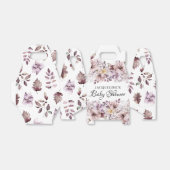 Autumn Elegant Purple Flowers Baby shower Bedankdoosjes (Uitgevouwen)