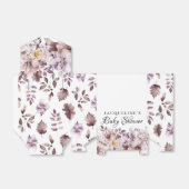 Autumn Elegant Purple Flowers Foliage Bedankdoosjes (Uitgevouwen)