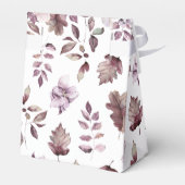 Autumn Elegant Purple Flowers Foliage Bedankdoosjes (Achterkant)