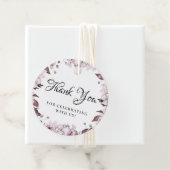 Autumn Elegant Purple Flowers Foliage Bedankjes Labels (In situ)