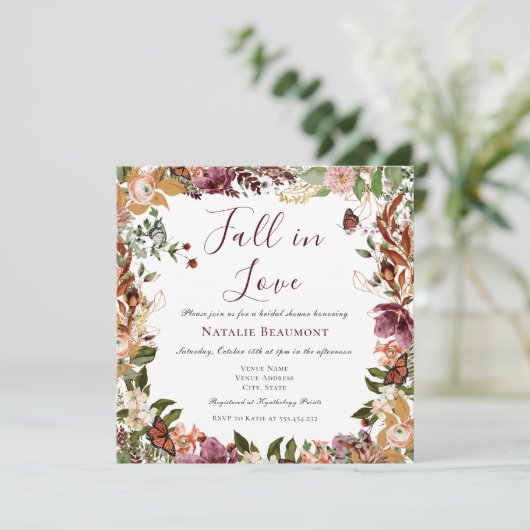 Autumn Elegant Vrijgezellenfeest Kaart (Staand voorkant)